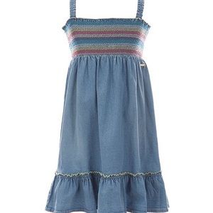 Guess Stretch Denim Sleeveless Smock Dress